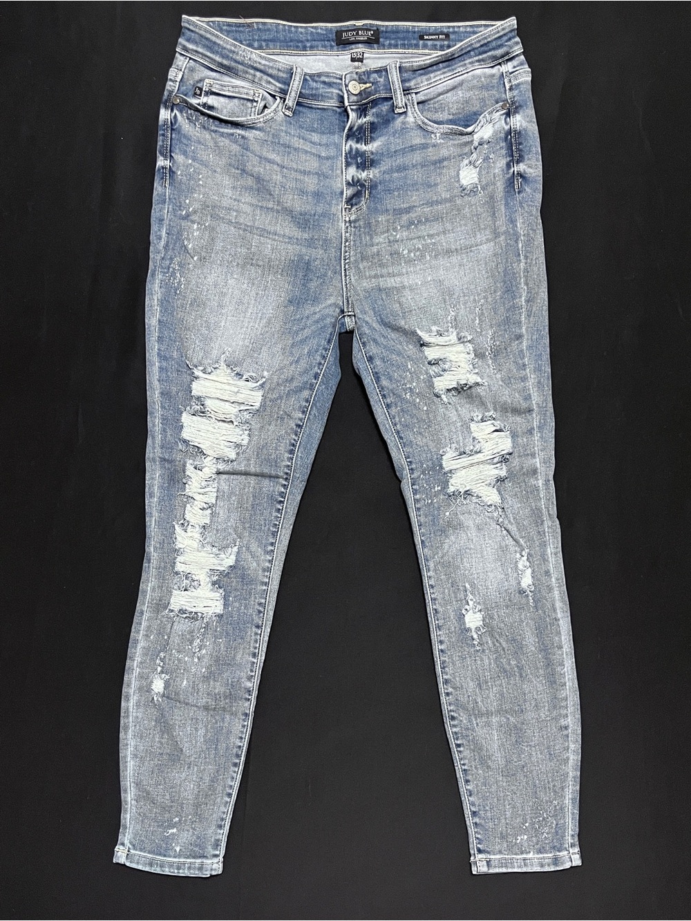 Judy Blue Light Blue Distressed Skinny Jeans